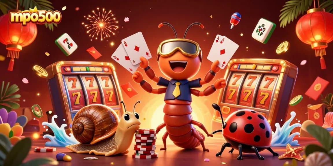 Win big with mpo500 at the lively online casino scene featuring vibrant characters and rich game elements.