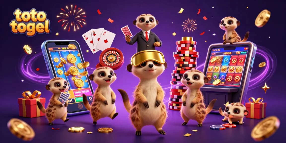 Menang di toto togel dengan pos kasino meerkat yang penuh warna dan dinamis.