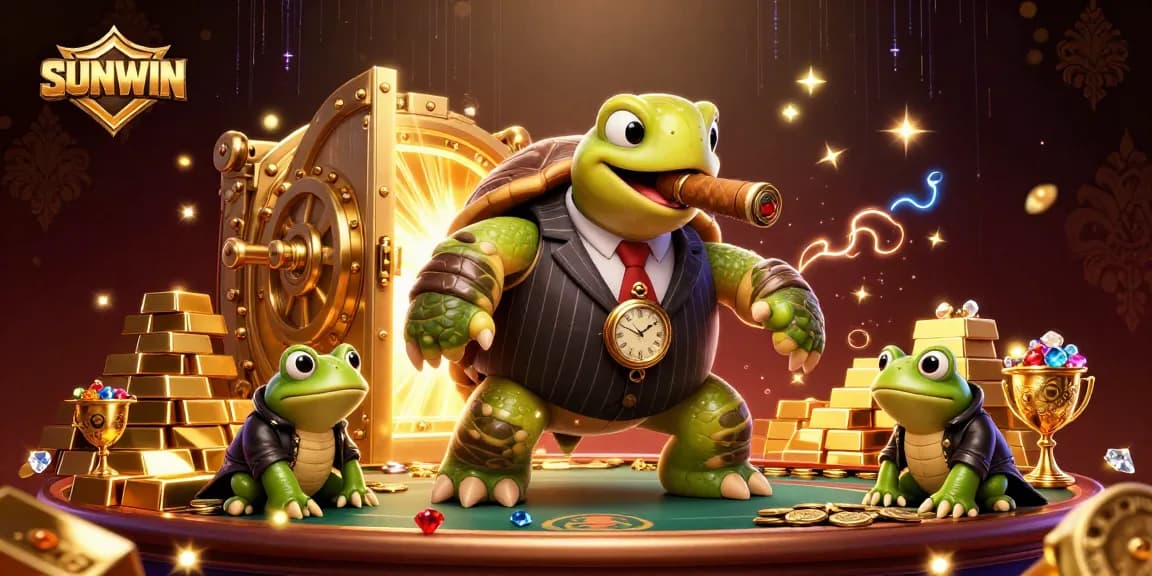 SUNWIN offers exciting gaming adventures with a snapping turtle mobster at the casino