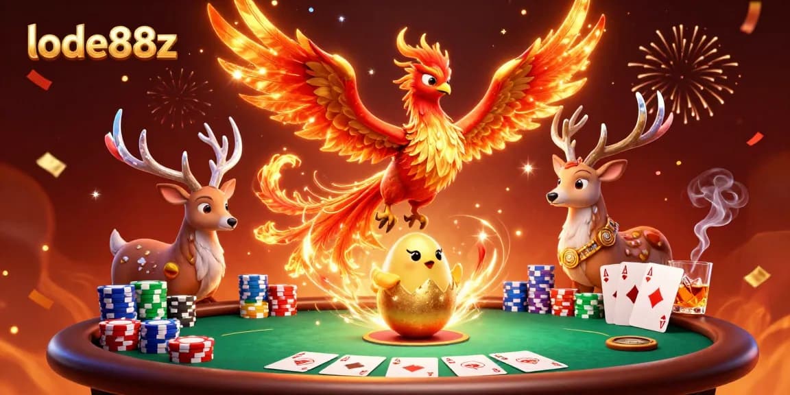 Experience the thrill of lode88z at a vibrant casino scene with intense gaming action.
