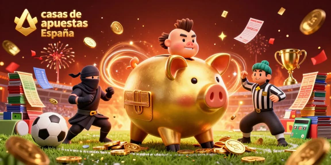 Explora las mejores casas de apuestas España con este emocionante combate entre un luchador y un ninja en un ambiente de apuestas deportivas.