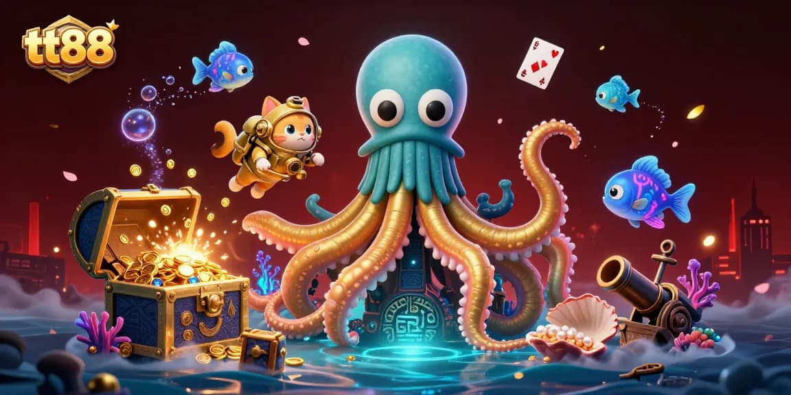 Experience the thrill of tt88 with the kraken, diving cat, and underwater treasures!