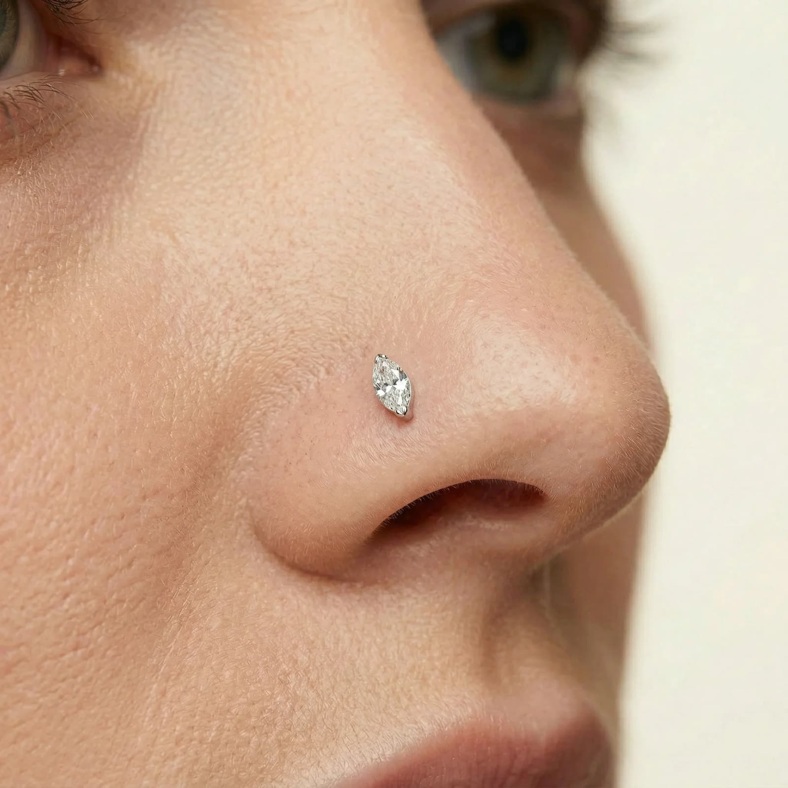 Elegant Nose Stud for Women in Gold & Diamonds