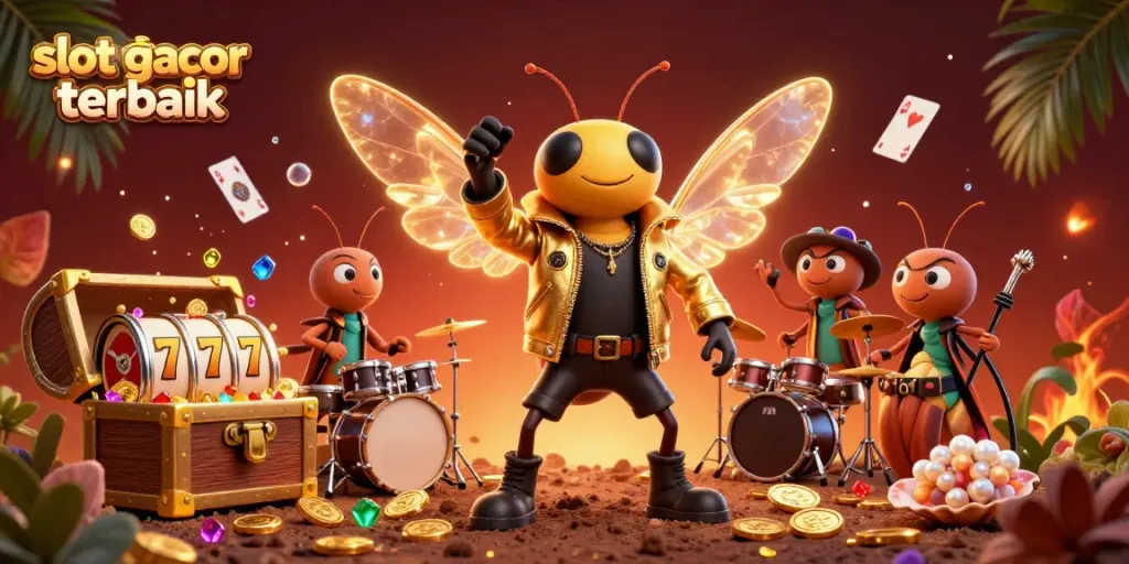 Menang besar dengan slot gacor terbaik melawan cicada rock star dan drummer beetle di dunia kasino.