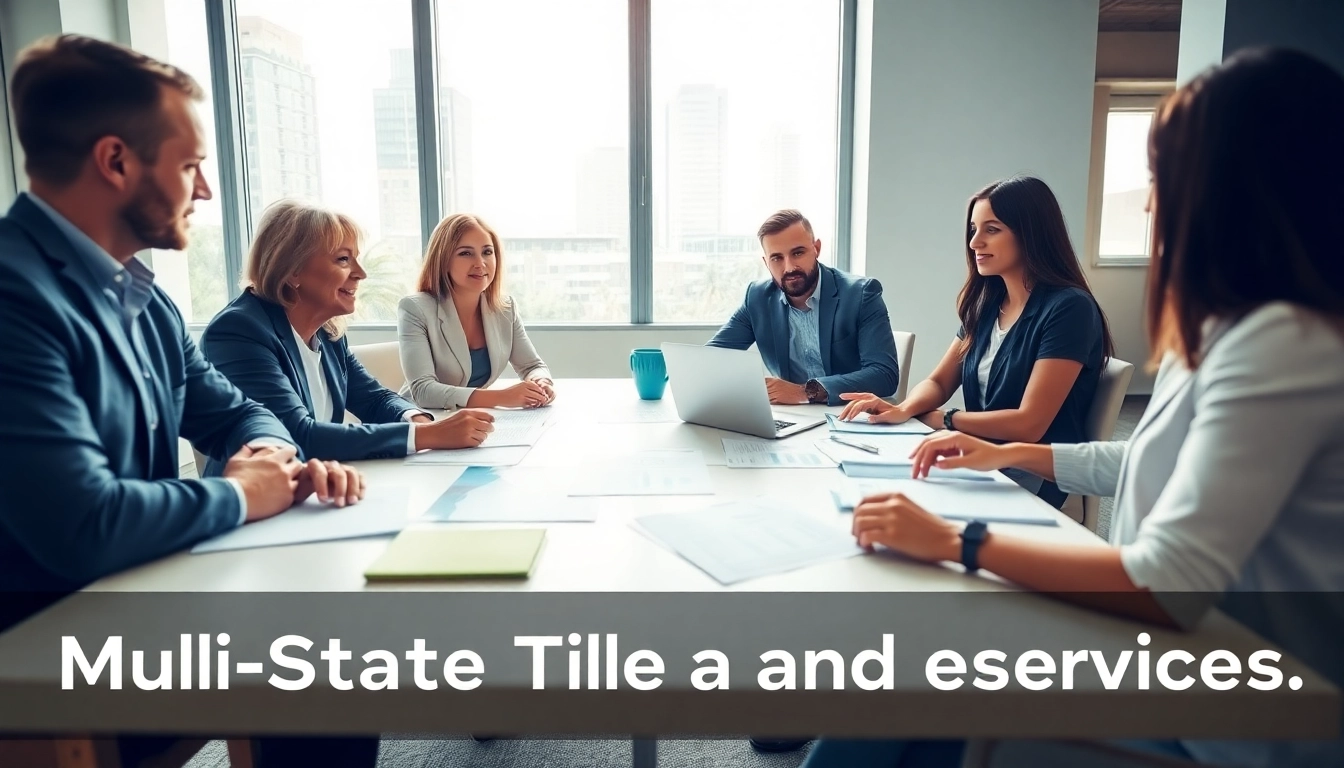Streamlined multi-state title and escrow services process in a modern real estate office.