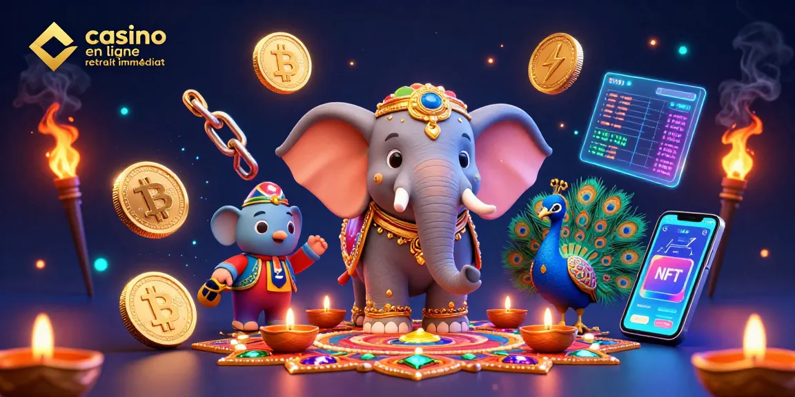 Visualisez une expérience de jeu captivante avec casino en ligne retrait immédiat et des éléments de décoration colorés.