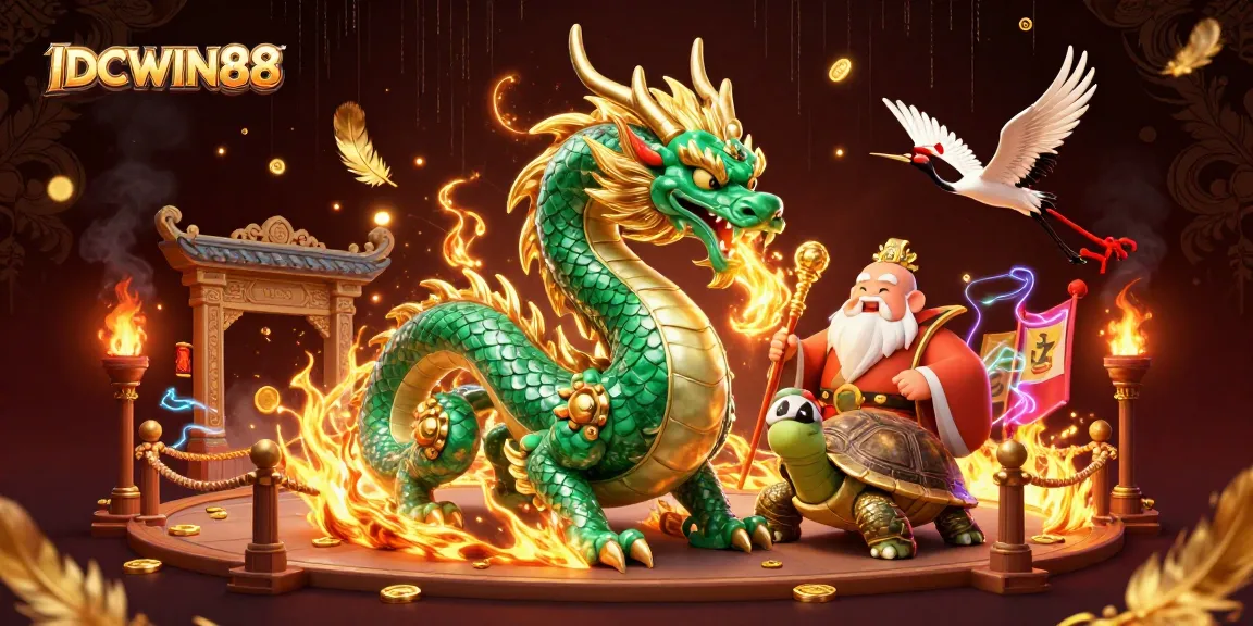 Experience thrilling wins at IDCWIN88 with a vibrant scene of casino legends and gaming energy.
