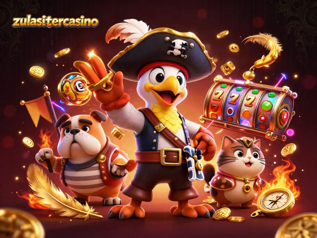 Experience thrilling wins at zulasistercasino with captivating casino-themed characters and vibrant game elements.