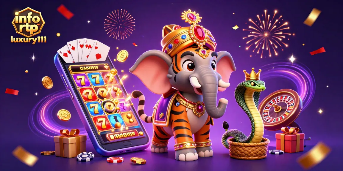 Spin to win with info rtp luxury111 in this vibrant 3D casino scene filled with action.