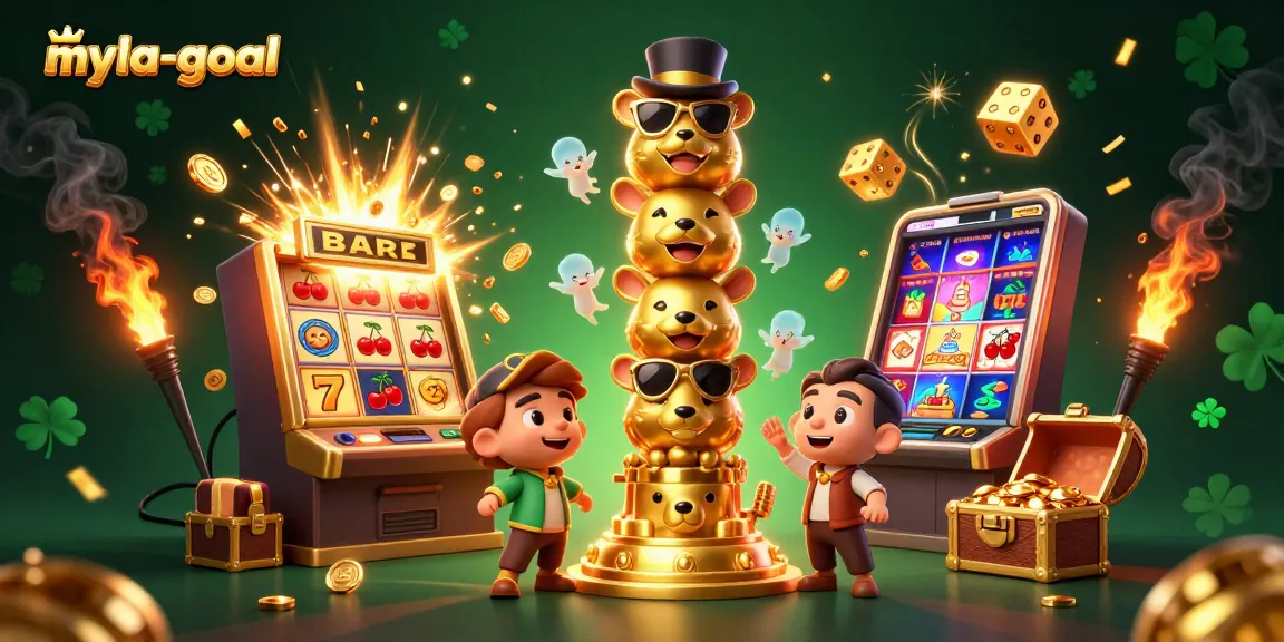 Engage in thrilling gameplay with myla-goal, featuring vibrant casino symbols and action-packed elements.