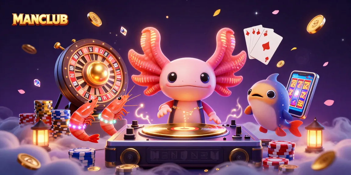Experience the thrill of MANCLUB with a vibrant, dynamic casino scene illustrating winning moments in gaming.