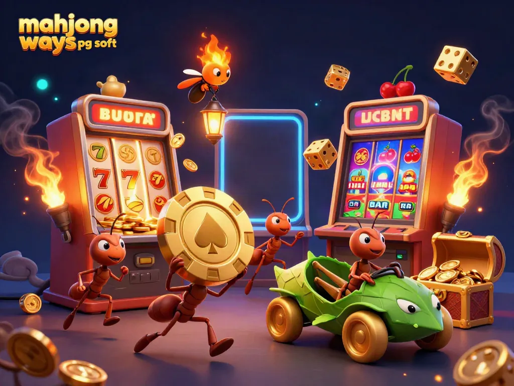 Engage with dynamic gaming action in mahjong ways pg soft featuring joyful ants on a heist.