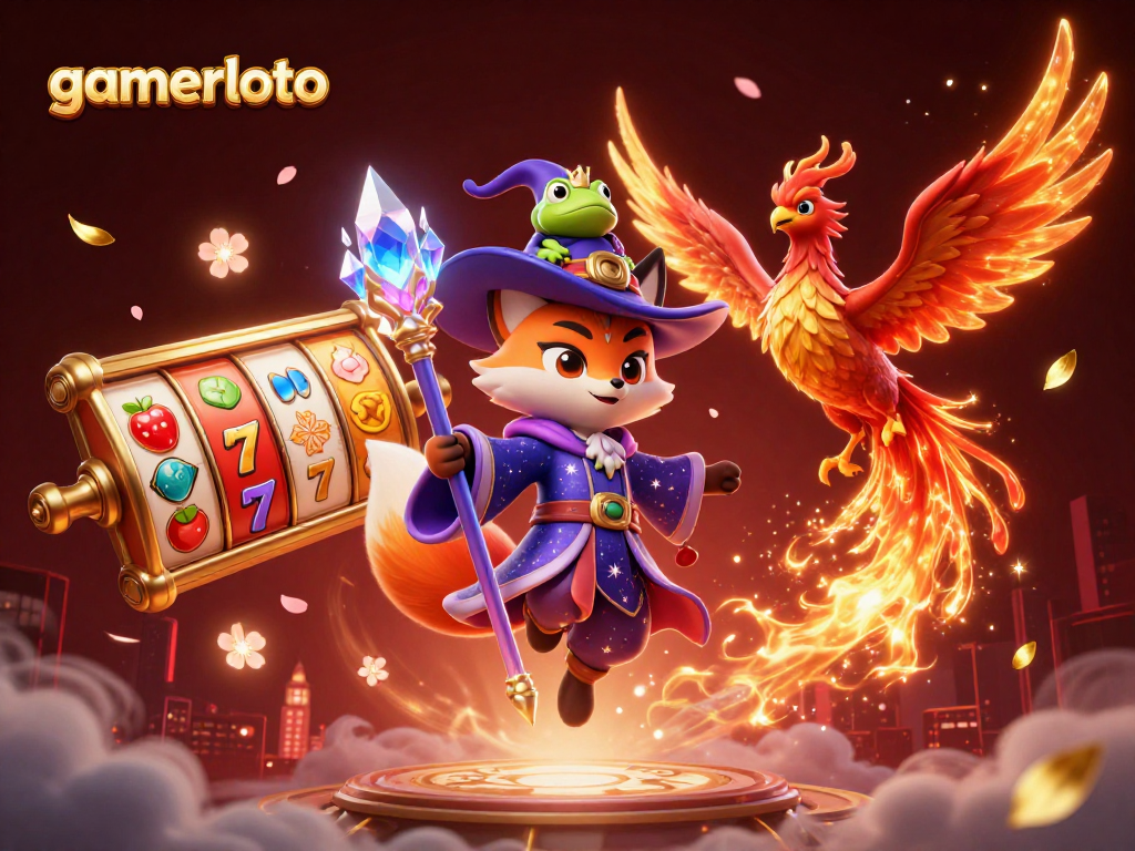 Engage with gamerloto and win big with slots in this spectacular 3D illustration!