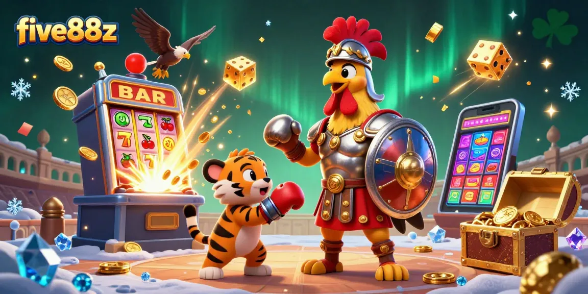 Engage with five88z while experiencing an action-packed casino scene bursting with cash and excitement.
