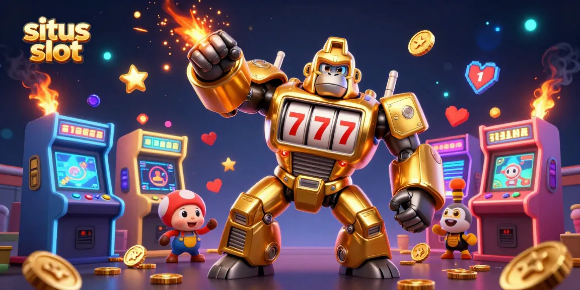 Conquer the game dynamics at situs slot with a powerful gorilla mech and vibrant arcade elements.