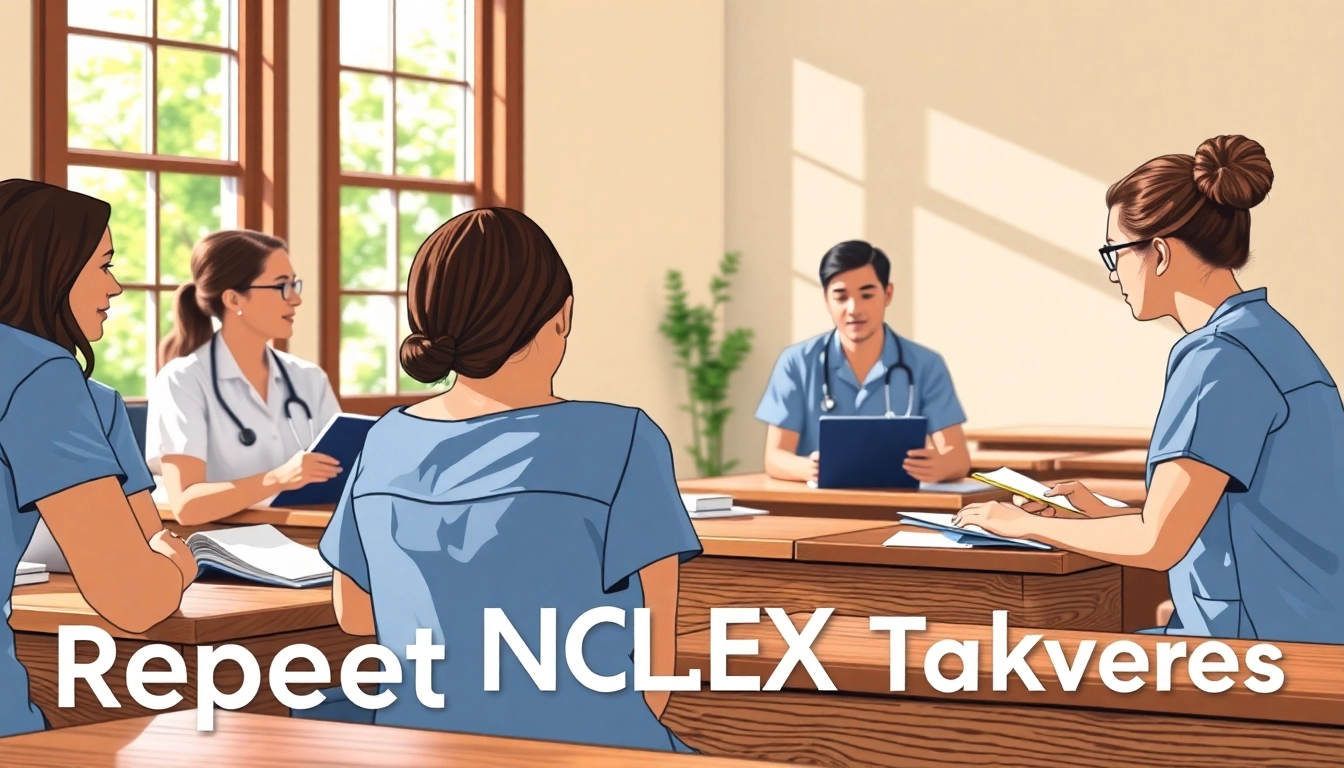 Engaging study session for repeat NCLEX taker review Houston, showcasing students collaborating in a supportive environment.