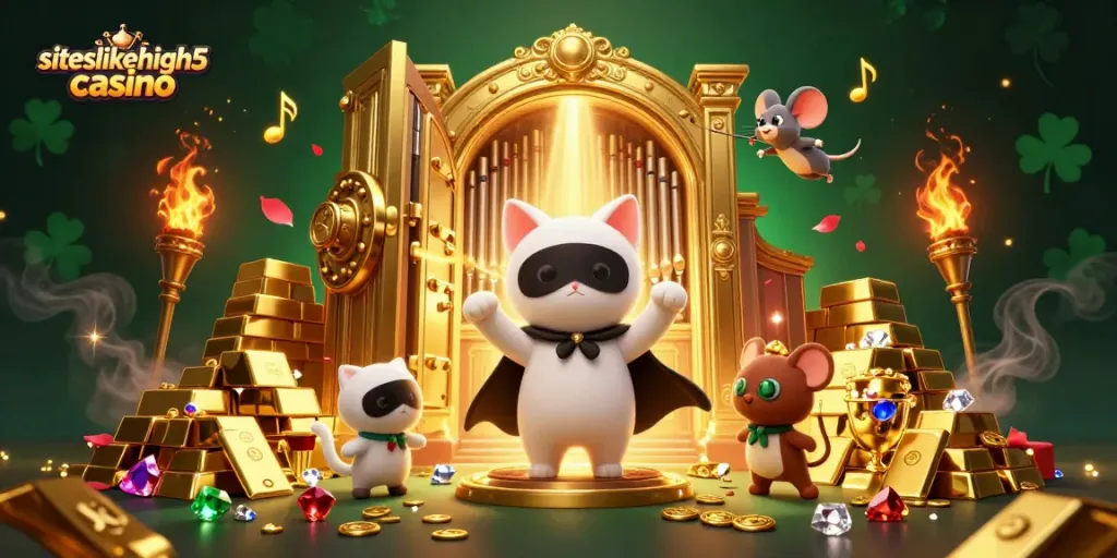 Engage in exciting gameplay at siteslikehigh5casino with vibrant 3D illustrations of treasures and game elements.
