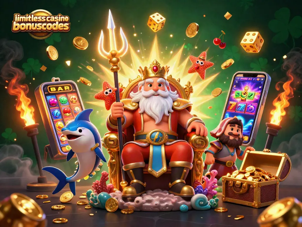 Experience thrilling gameplay with limitlesscasinobonuscodes amidst vibrant casino elements and characters.