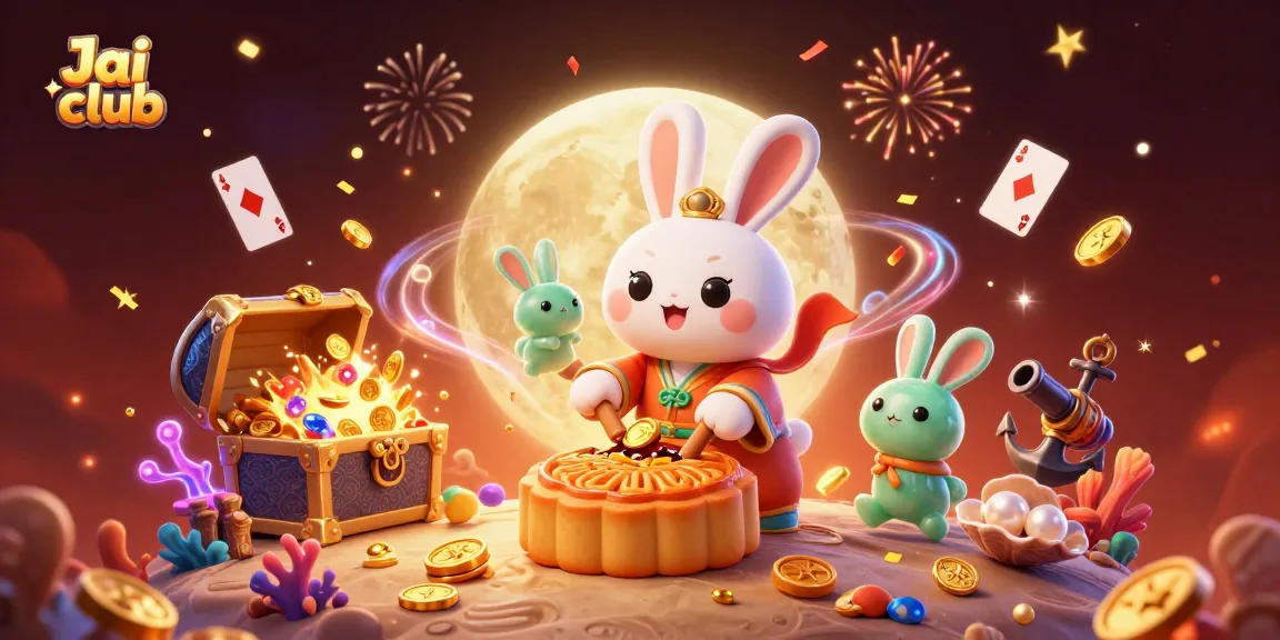 Play exciting games at Jai club with whimsical lunar characters and vibrant casino-themed elements.