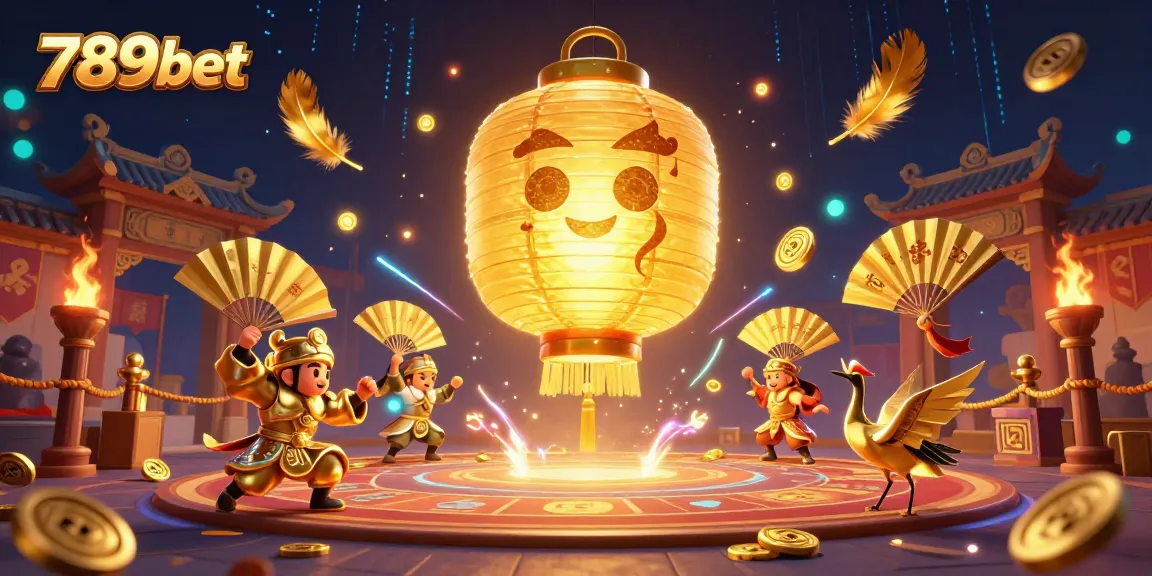 Engage with 789bet's vibrant casino atmosphere featuring golden lanterns and dynamic gaming elements.