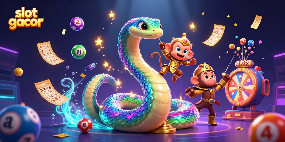 Experience slot gacor excitement with a vibrant scene of games and characters in action.