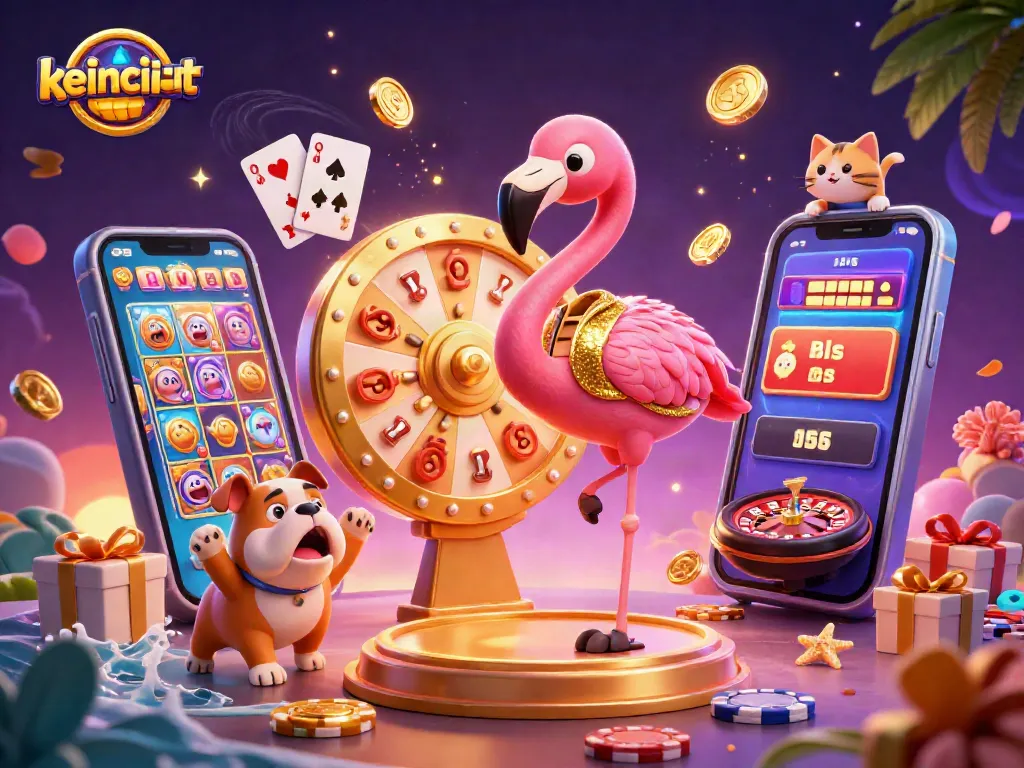 Engage in thrilling gameplay at kelincilaut with a vibrant scene featuring dynamic prizes and excitement.
