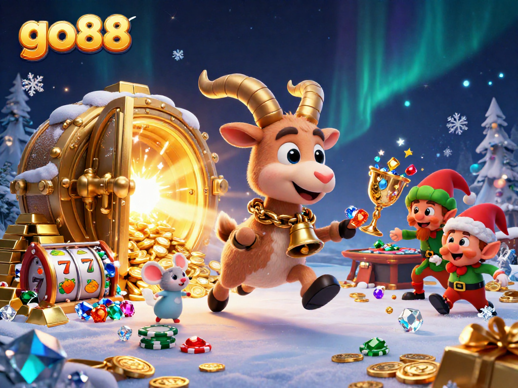 Engage with go88 at the holiday-horror casino, featuring the Krampus goat, angel mouse, and elf gremlins.
