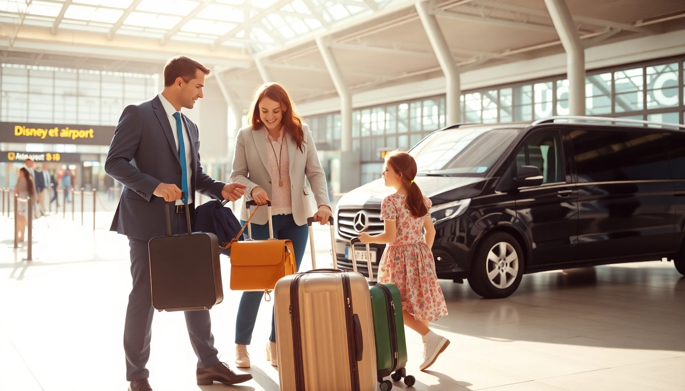 Facilitating a smooth disney paris airport transfer with a family at the airport.