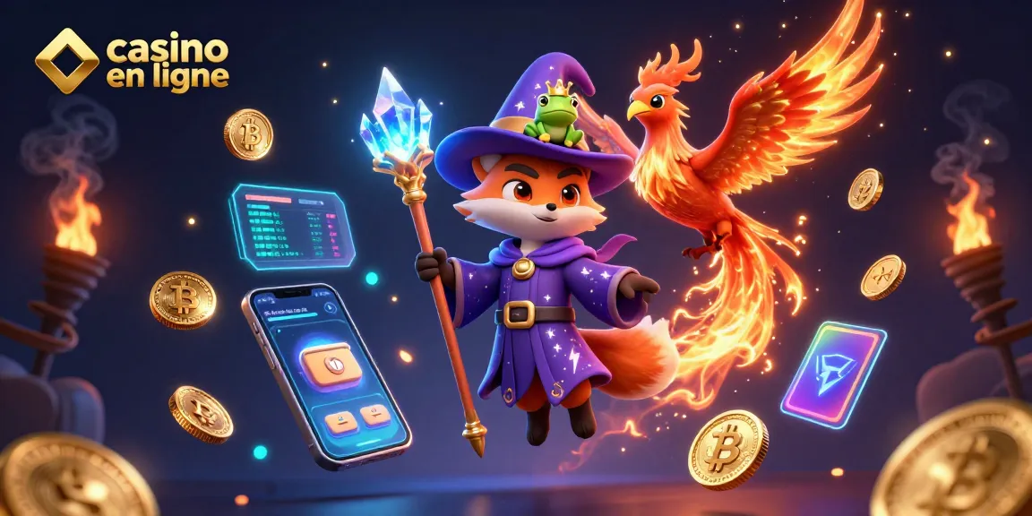 Plongez dans l'univers des casinos en ligne avec notre illustration animée captivante.