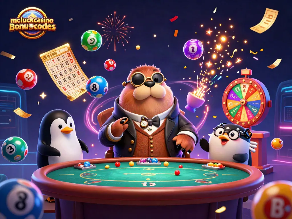Experience thrilling gameplay at mcluckcasinobonuscodes with vibrant casino characters and dynamic lottery elements.