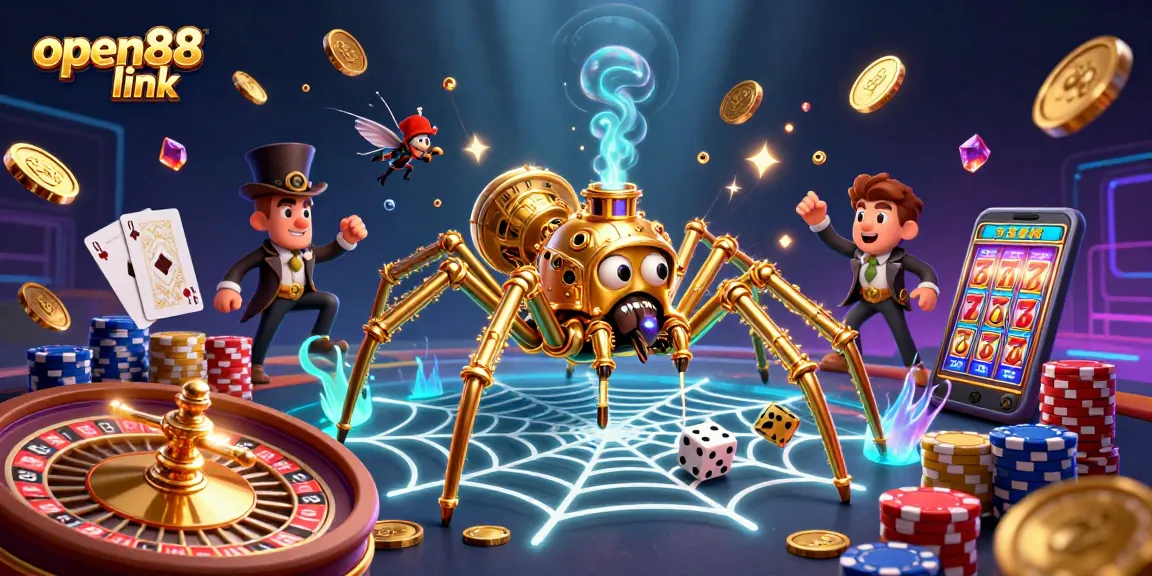 Explore the winning strategies with open88 link in this vibrant casino scene filled with excitement.