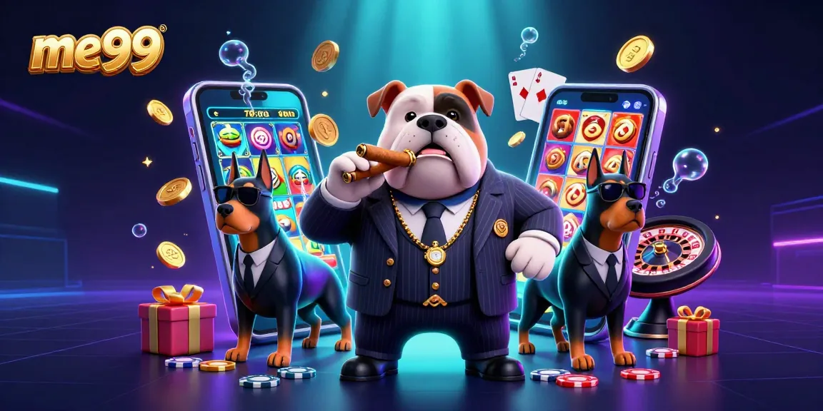 me99 offers thrilling smartphone slot games surrounded by a mafia bulldog and his bodyguards.