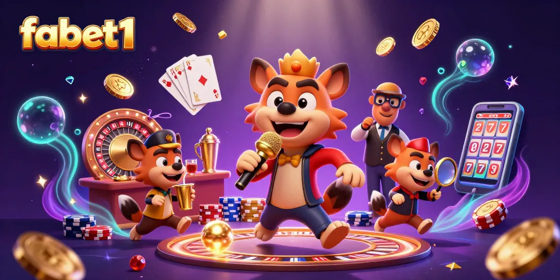 Engage with fabet1's thrilling casino atmosphere featuring animated hyenas in a comedy showdown.