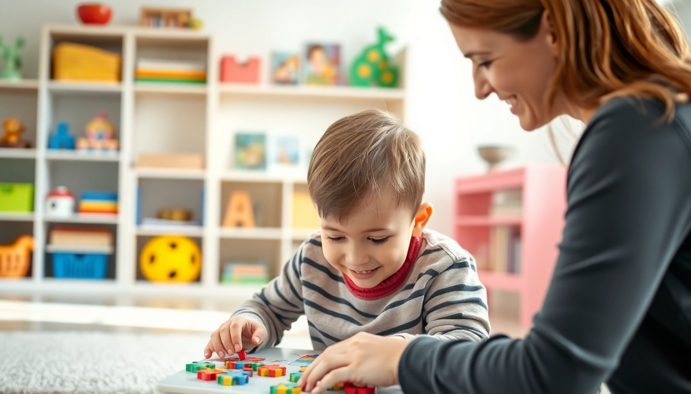 Autism help through engaging therapy sessions with a child and a compassionate therapist.