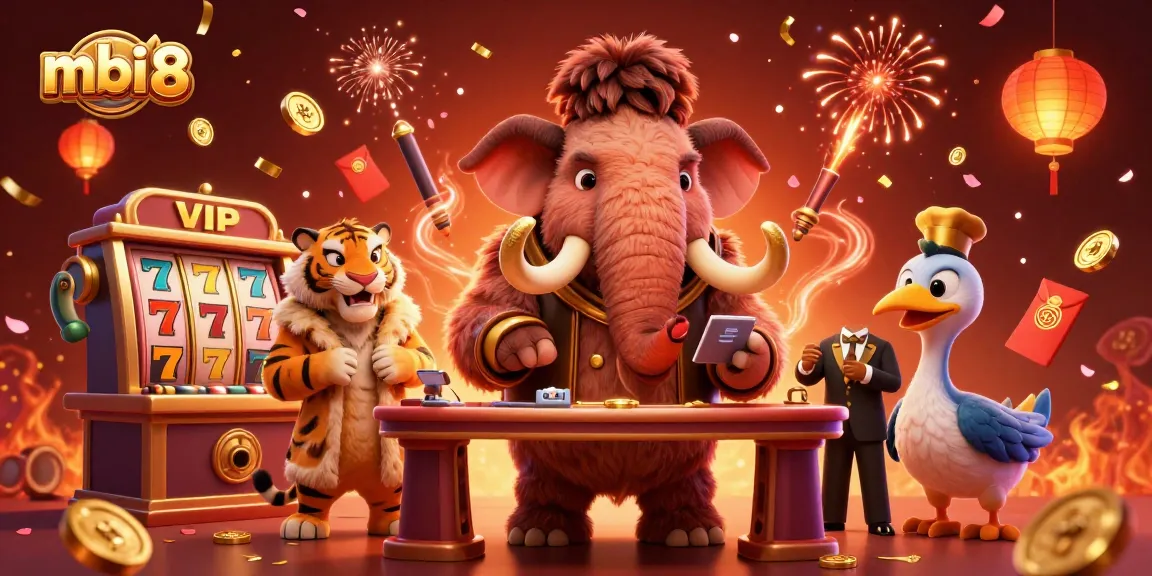 Experience vibrant gaming action at mbi 8 with lively characters and thrilling slots.