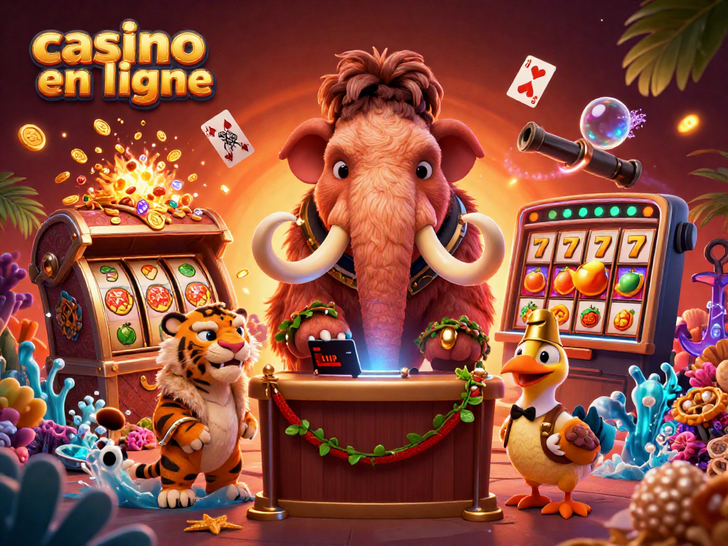 Profitez de jeux passionnants au casino en ligne avec des personnages amusants et de riches graphismes.