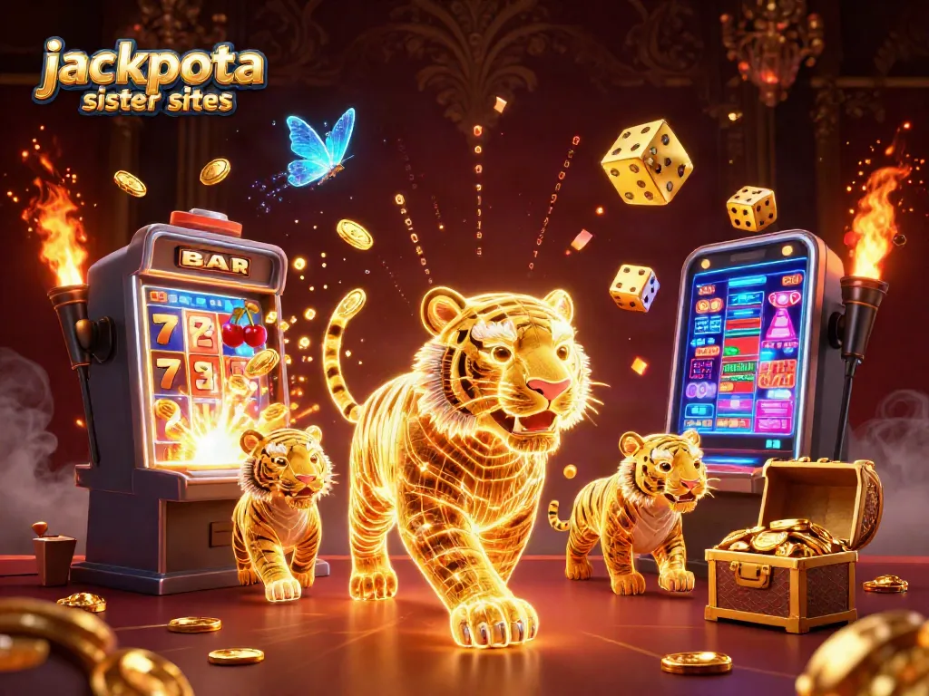 Experience top-rated jackpota sister sites with an exciting digital casino illustration rich in detail.