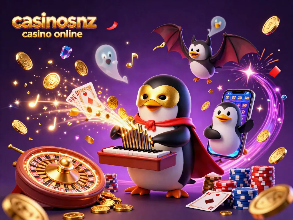 Experience the thrill of casinosnz casino online with golden coins and vibrant 3D characters.