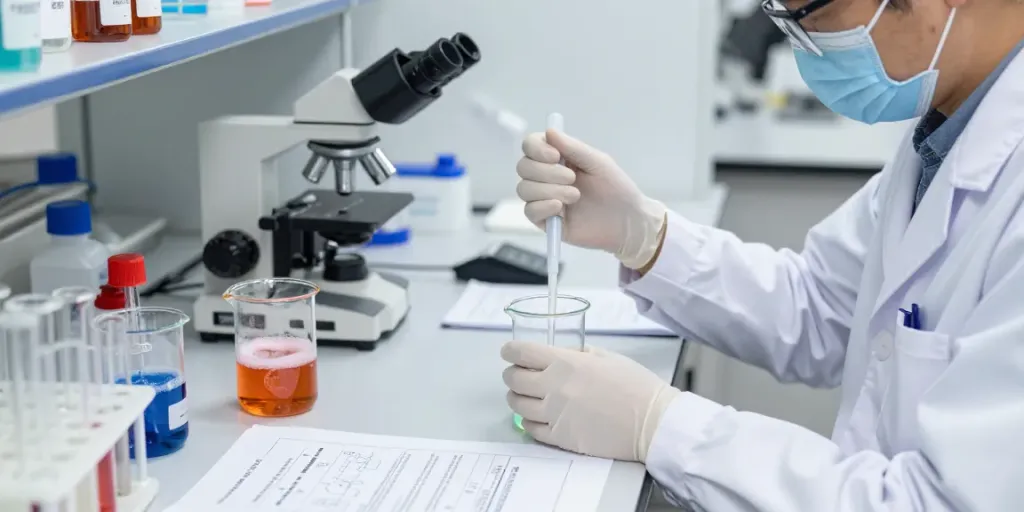 تحلیل دی سدیم فسفات در آزمایشگاه با محقق و تجهیزات شیمیایی