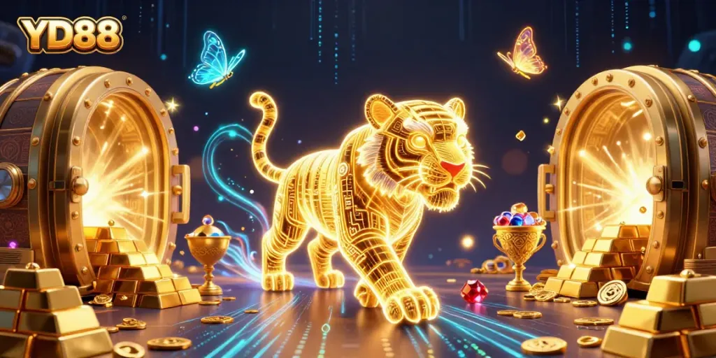Play immersive casino games at YD88 with engaging visual elements like slots and treasures