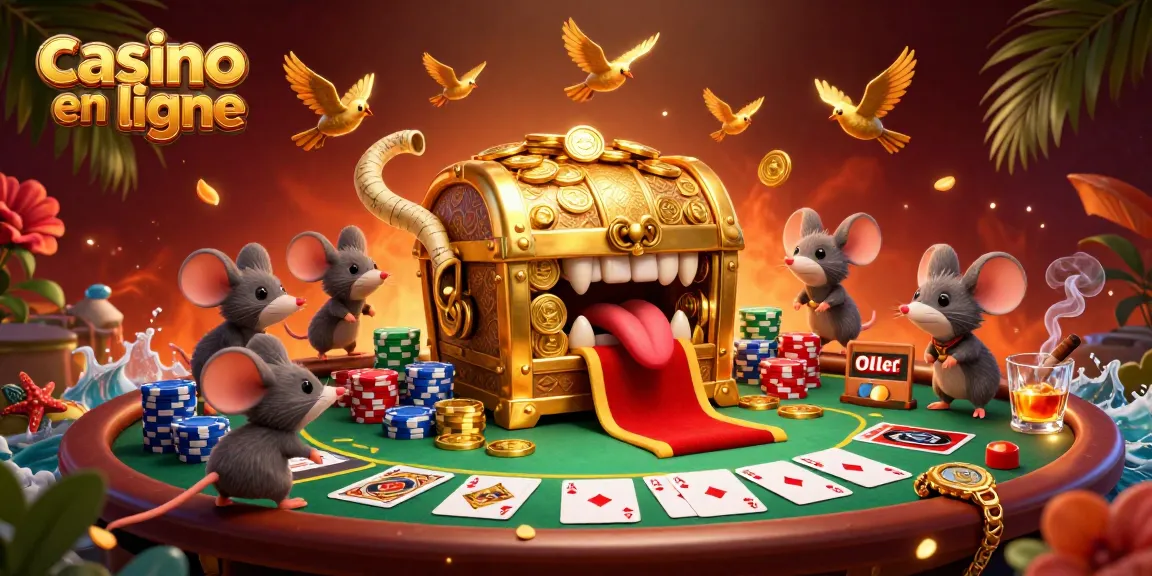 Découvrez le casino en ligne à travers une illustration captivante de personnages mystérieux et de jeux de cartes.