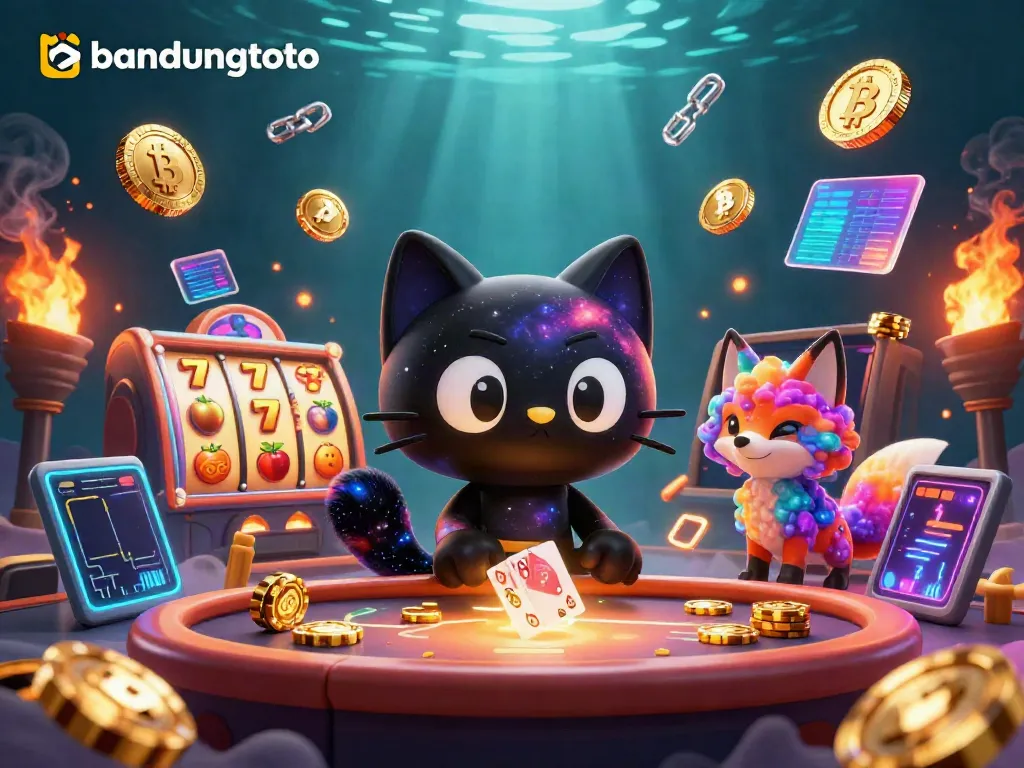 Engage with bandungtoto's cosmic gaming experience featuring vibrant characters and dynamic casino elements.