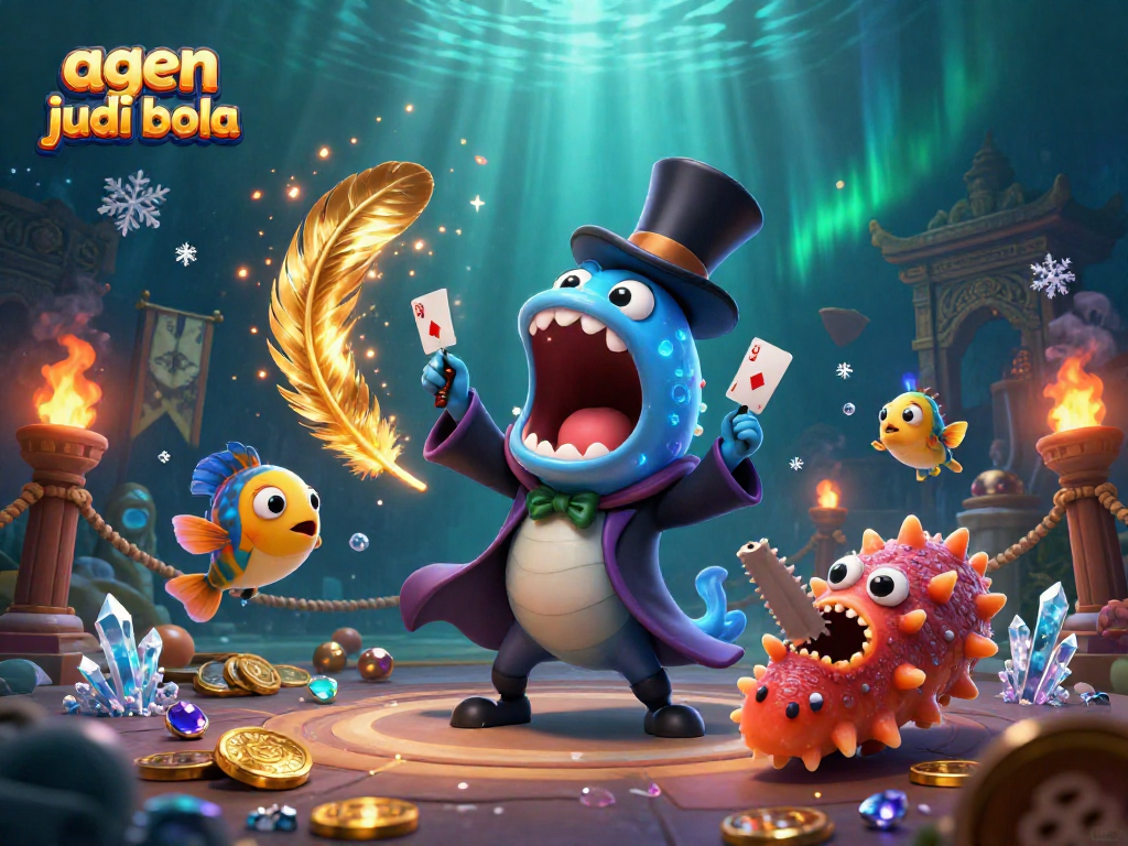 Engage with the agen judi bola world through magic and excitement in this vibrant underwater scene.