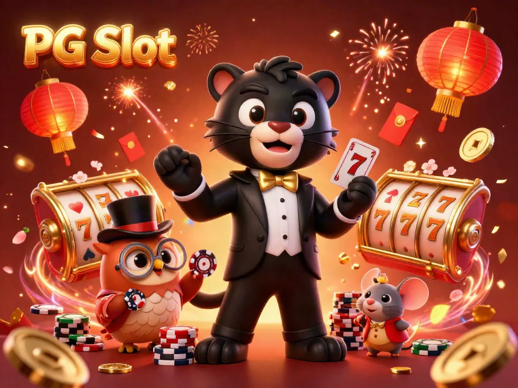 Experience thrilling PG Slot action with our stylish characters in a vibrant, dynamic casino setting.