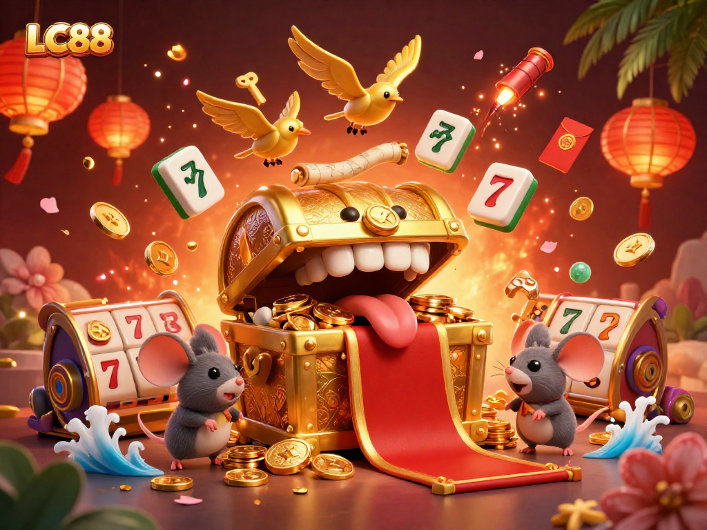 Experience thrilling gameplay at LC88 with adventure-driven characters and vibrant casino elements.