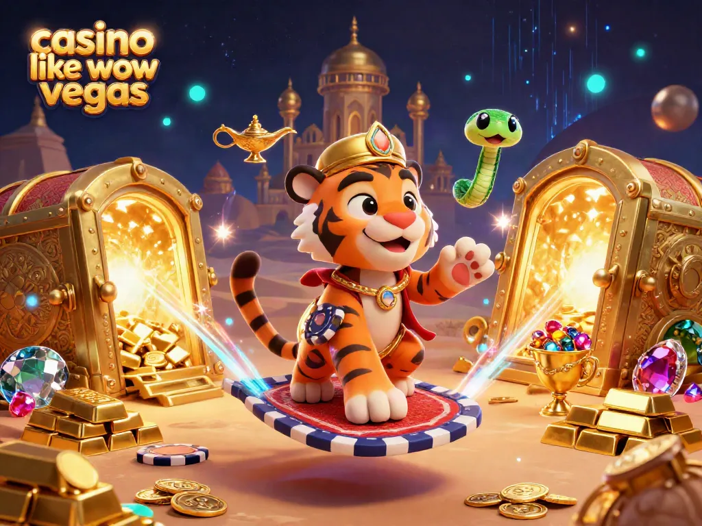 Experience thrilling gameplay at casino like wow vegas with a vibrant, magical 3D scene.