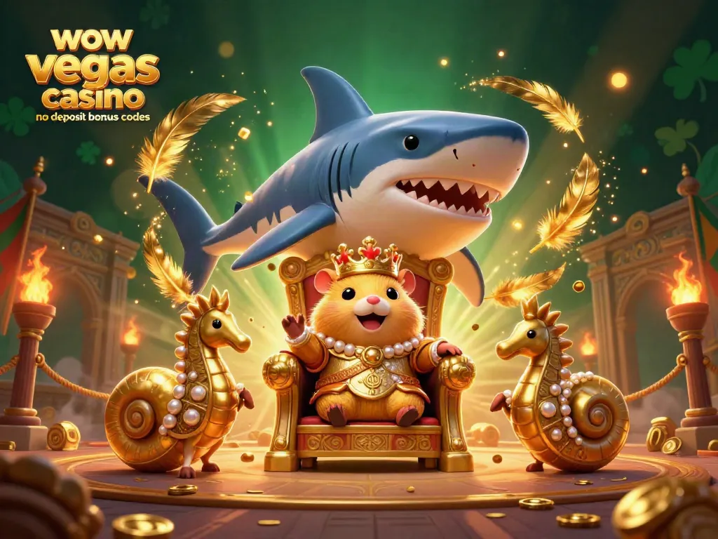 Win with wow vegas casino no deposit bonus codes in a vibrant 3D casino fantasy scene.