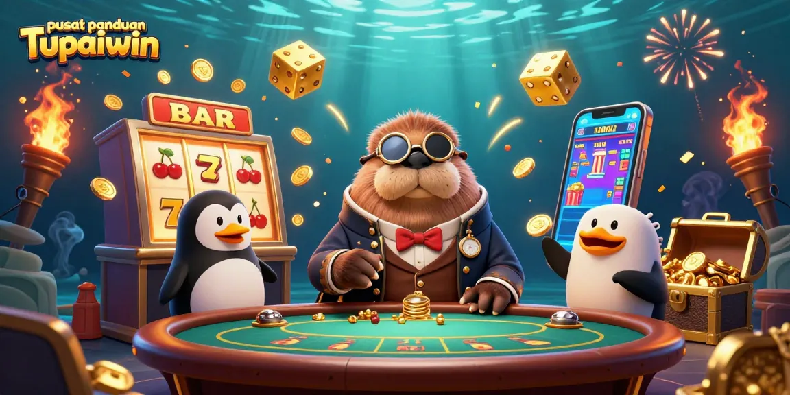 Menang besar di pusat panduan Tupaiwin dengan walrus jolly yang beruntung dan dealer penguin!