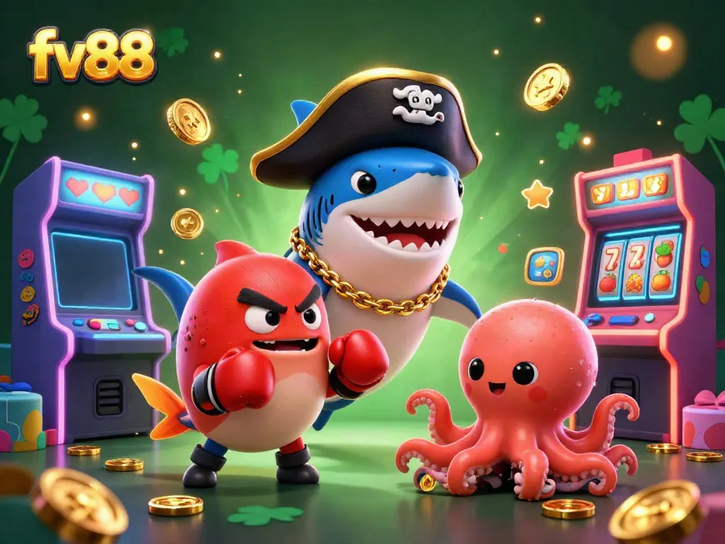 fv88 showcases exciting casino gaming through lively characters and dynamic arcade elements.