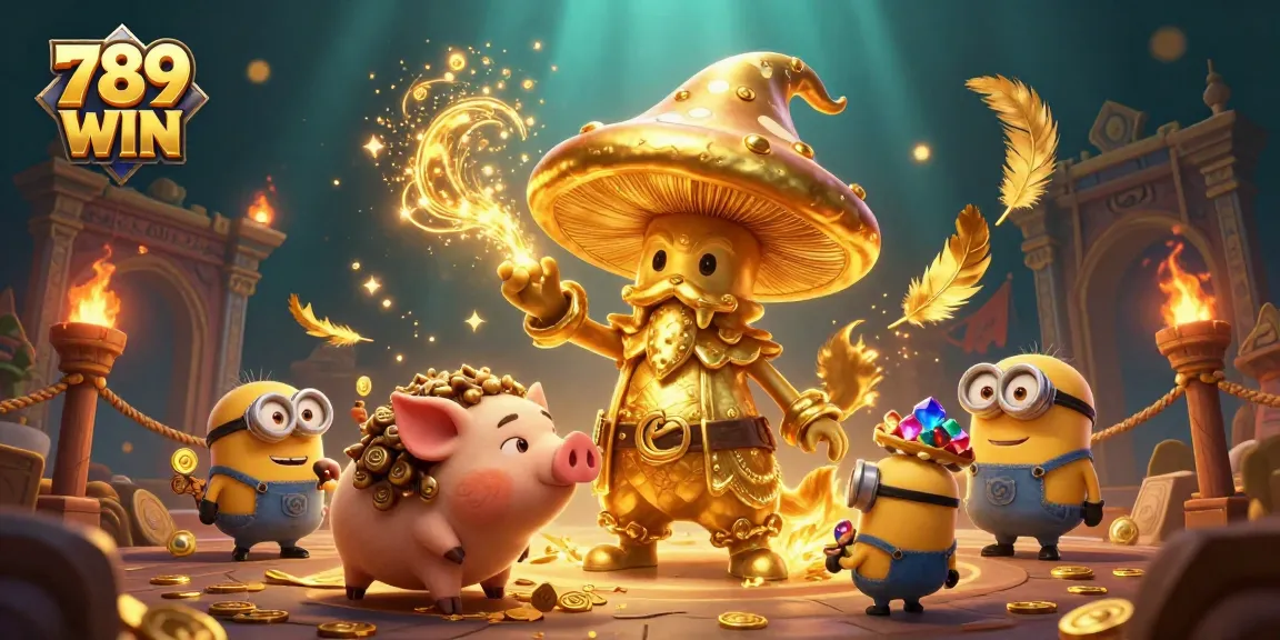 Win big at 789 WIN with magical treasures and golden odds in this vibrant casino scene.